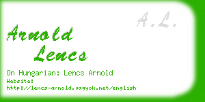 arnold lencs business card